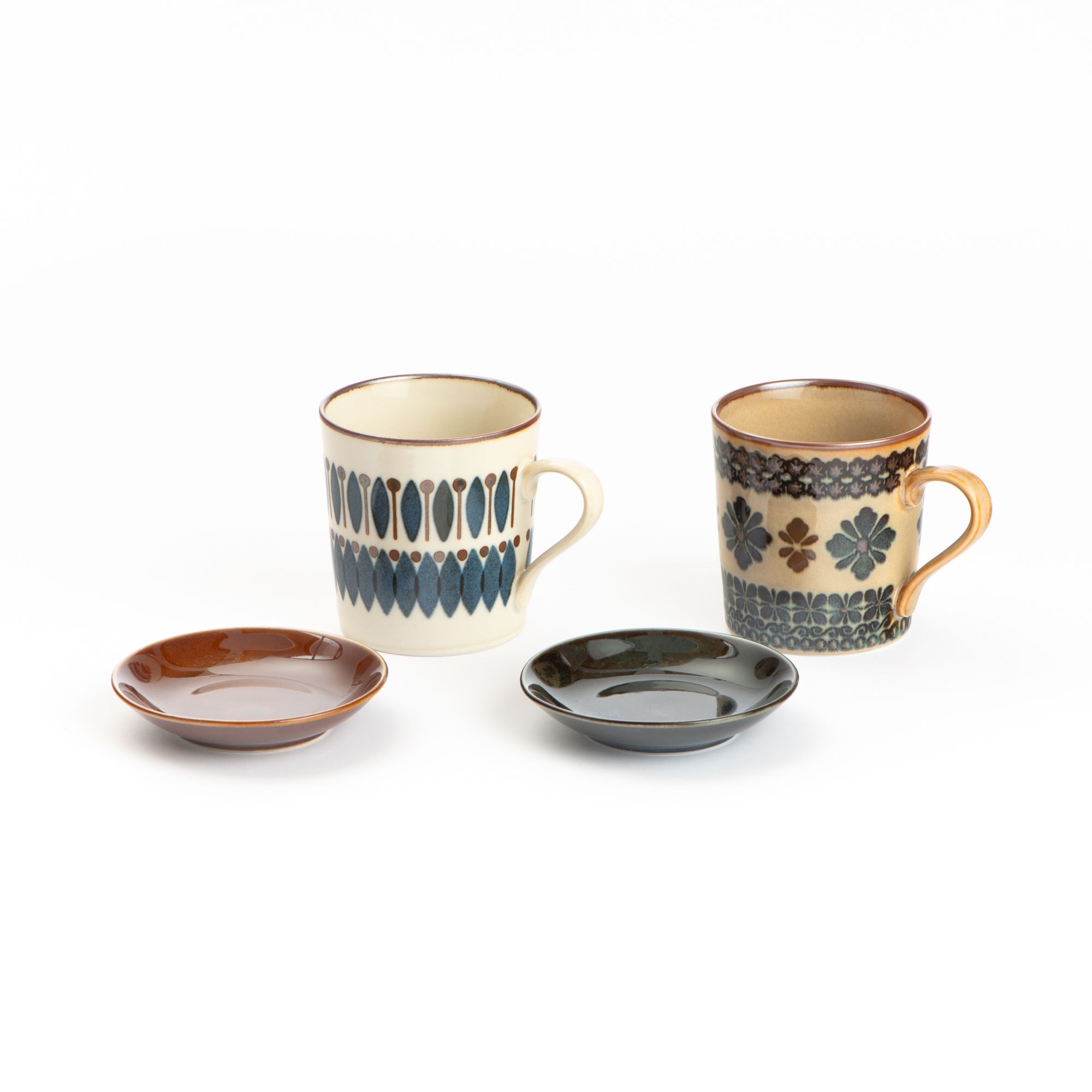 Clasico Pair Mugs & Plates Gift Set