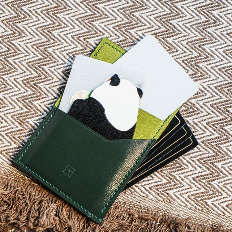 Noir Atelier Limited Edition Panda Card Holder - Green