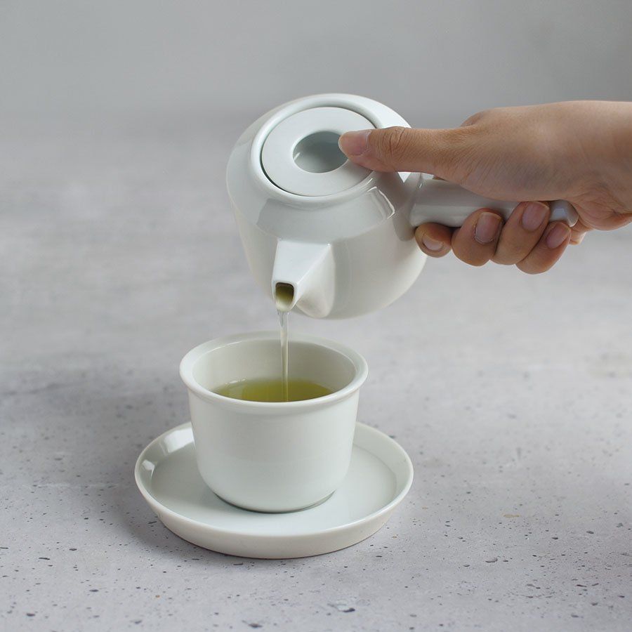 KINTO LEAVES TO TEA Kyusu Teapot 300ml-White