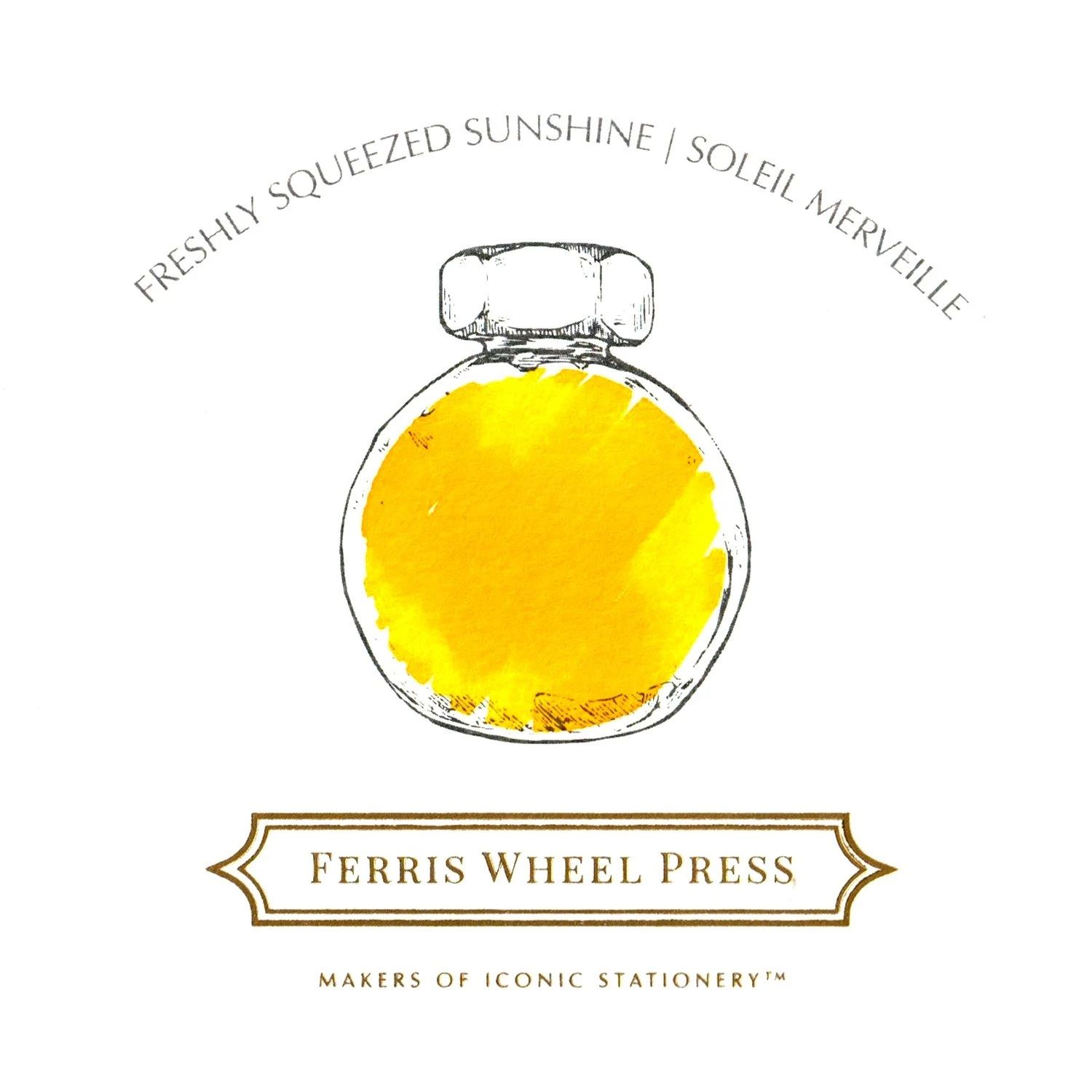 Ferris Wheel Press 38ml Bottled Fountain Pen Inks - Freshly Squeezed Sunshine