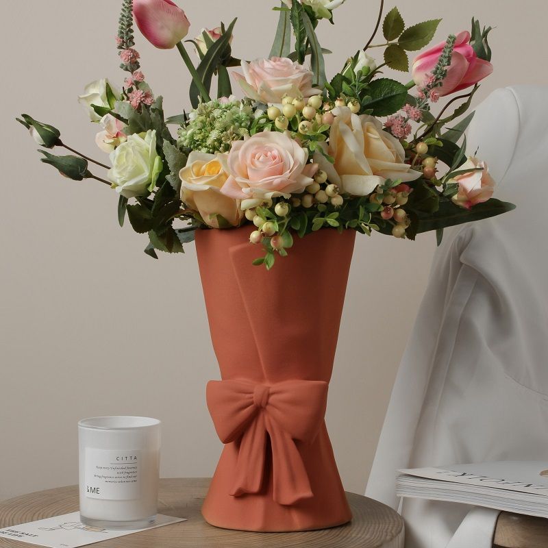 Bouquet Ceramic Vase - Orange