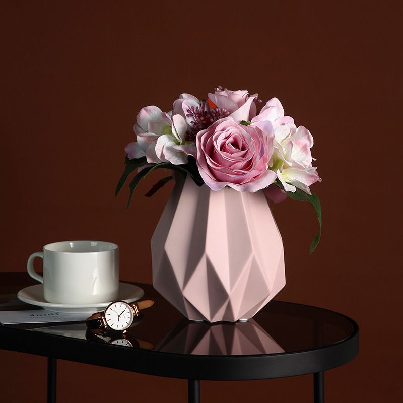 Origami Ceramic Vase - Pink