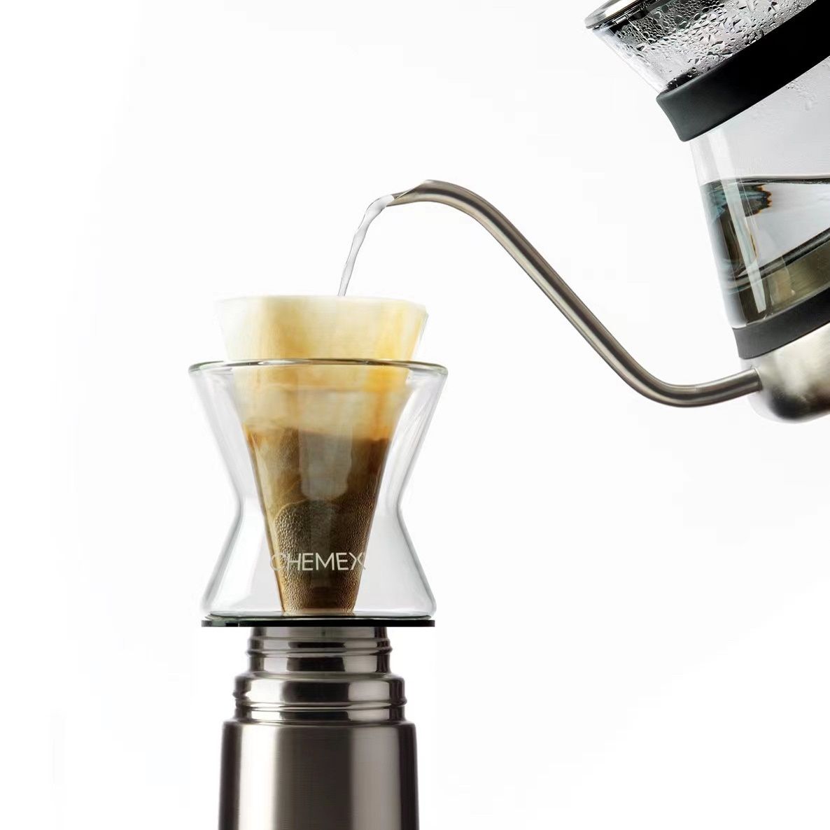 Chemex Coffee Maker - Funnex Single Serve Pourover Brewer