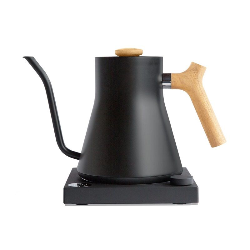 Fellow Stagg EKG Electric Pour Over Kettle - Matte Black with Maple Handle