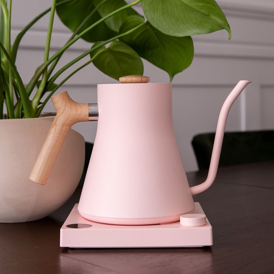 Fellow Stagg EKG Electric Pour Over Kettle - Warm Pink with Maple Handle