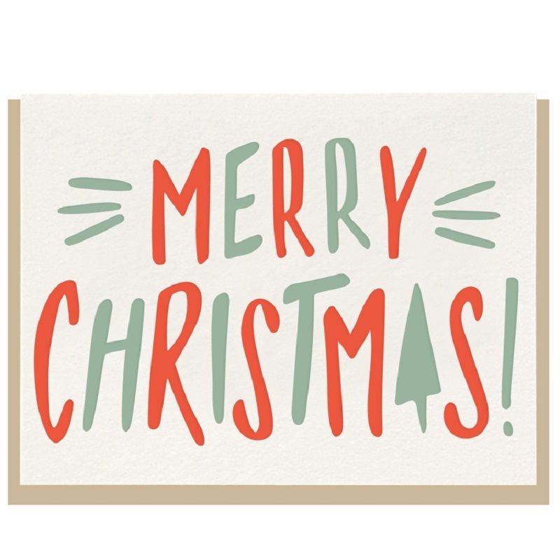 Dahlia Press Merry Christmas Bold - Letterpress Card