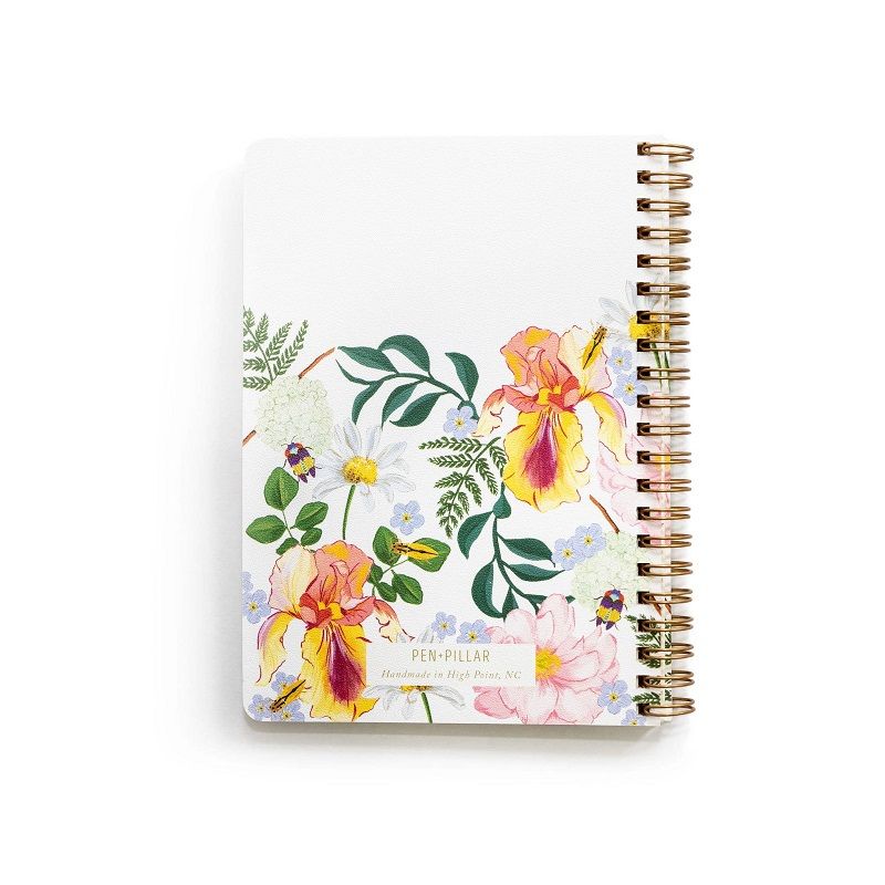 Pen + Pillar Iris Meadow Handmade Notebook - Lined Pages