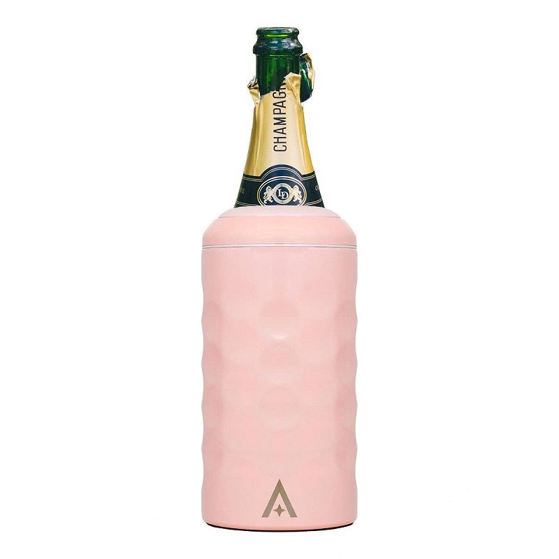 UBERSTAR Wine and Champagne Bottle Cooler with Lid - Pink
