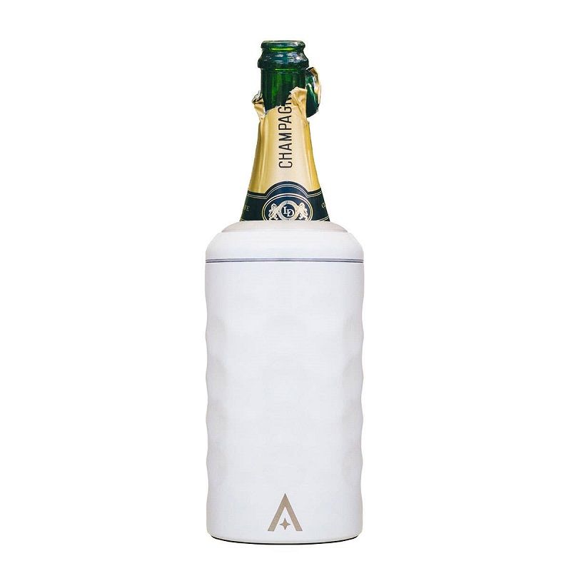 UBERSTAR Wine and Champagne Bottle Cooler with Lid - White