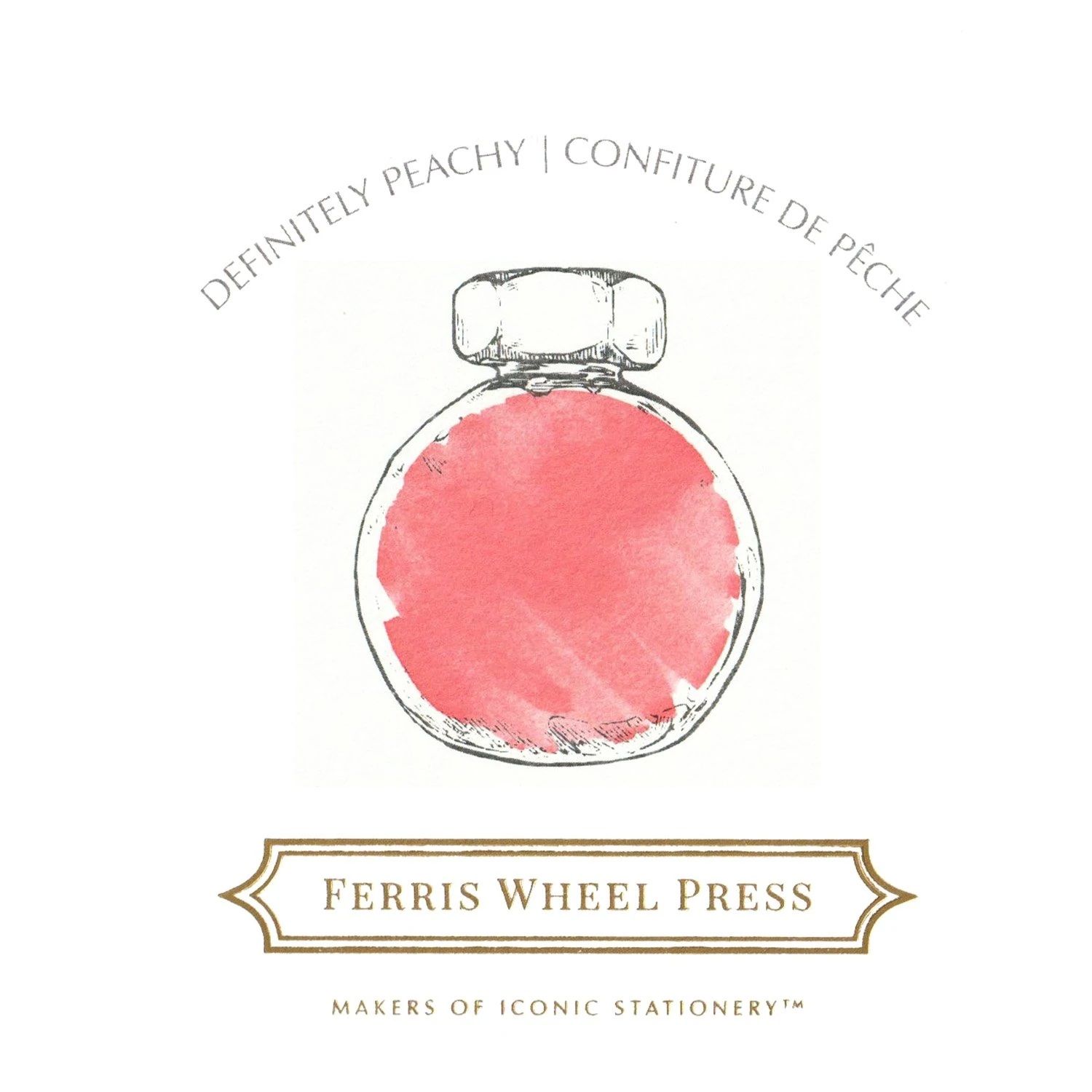 Ferris Wheel Press 85ml Bottled Fountain Pen Inks - Definitely Peachy