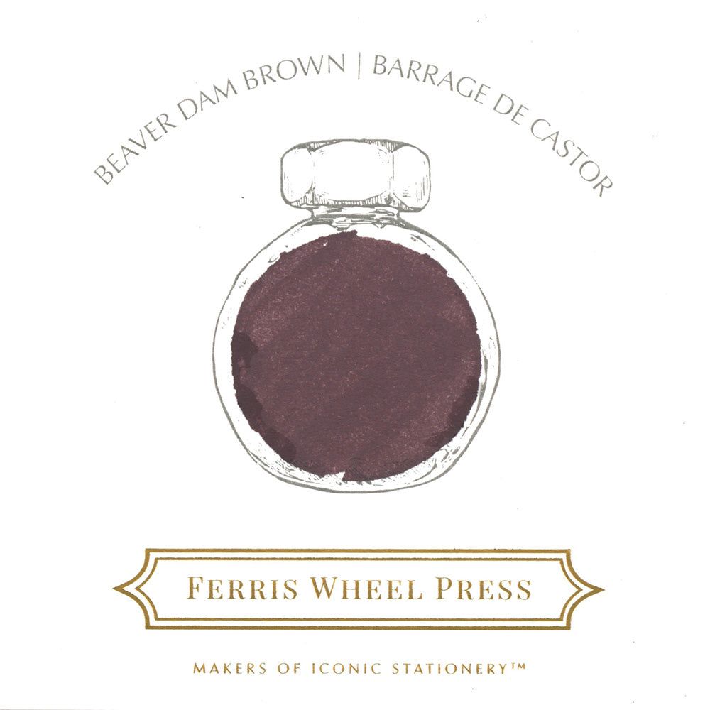 Ferris Wheel Press 85ml Bottled Fountain Pen Inks - Beaver Dam Brown