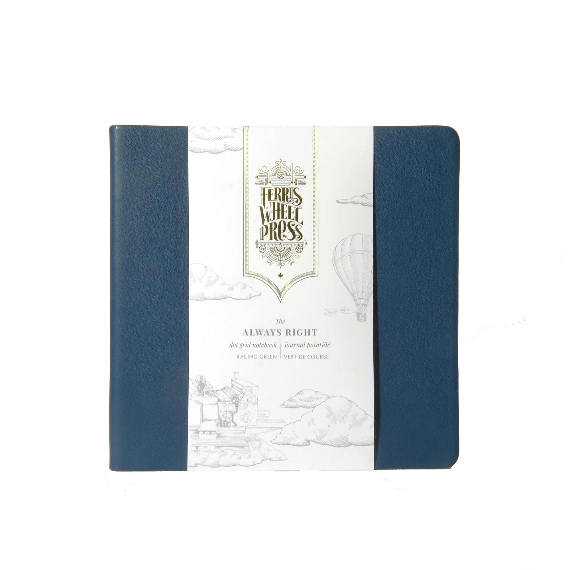 Ferries Wheel PressAlways Right Fether Notebook-Racing Green