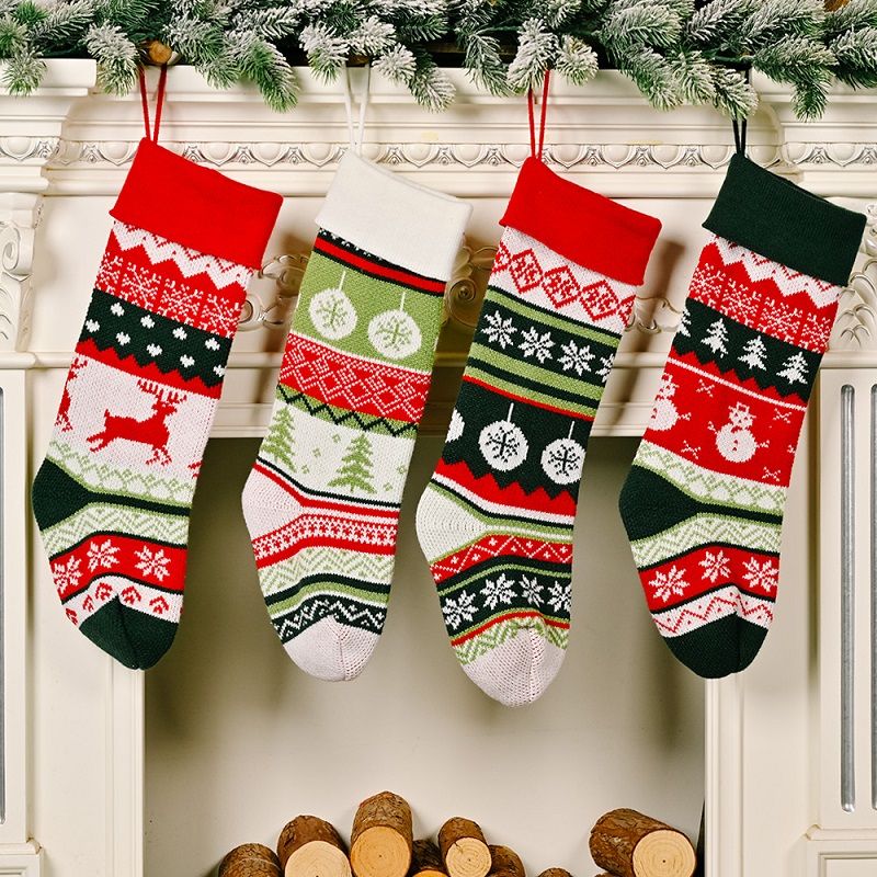 Haobei Christmas Knitted Socks-Christmas Tree