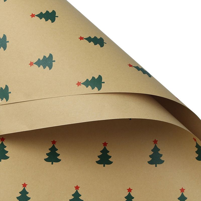 Jiemi Christmas Wrapping Paper_Christmas Tree_Kraft Paper