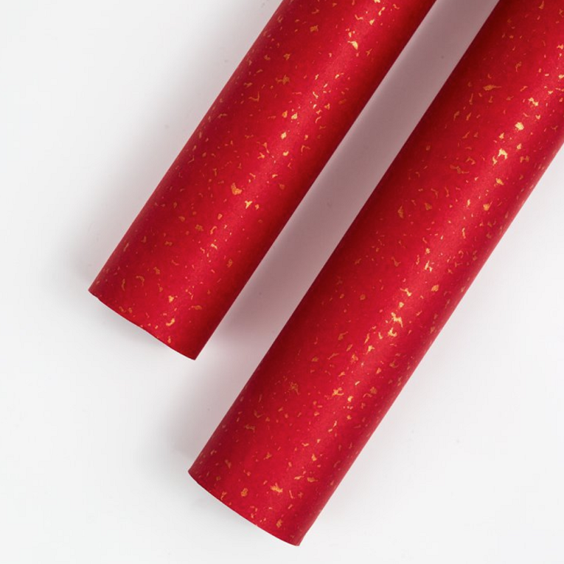 Gold Sprinkles Paper - Red with Gold