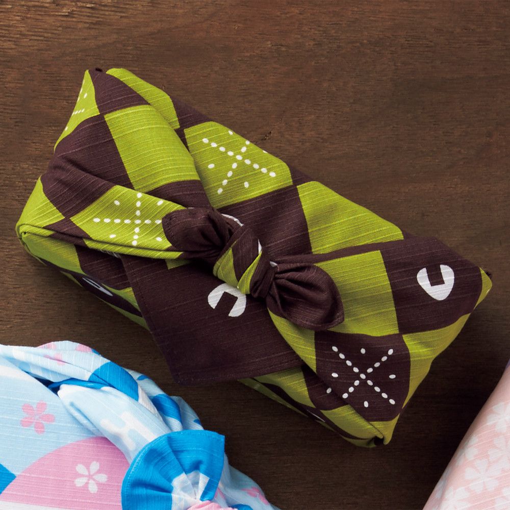 Furoshiki Wrapping Cloth - Checkered Onigiri