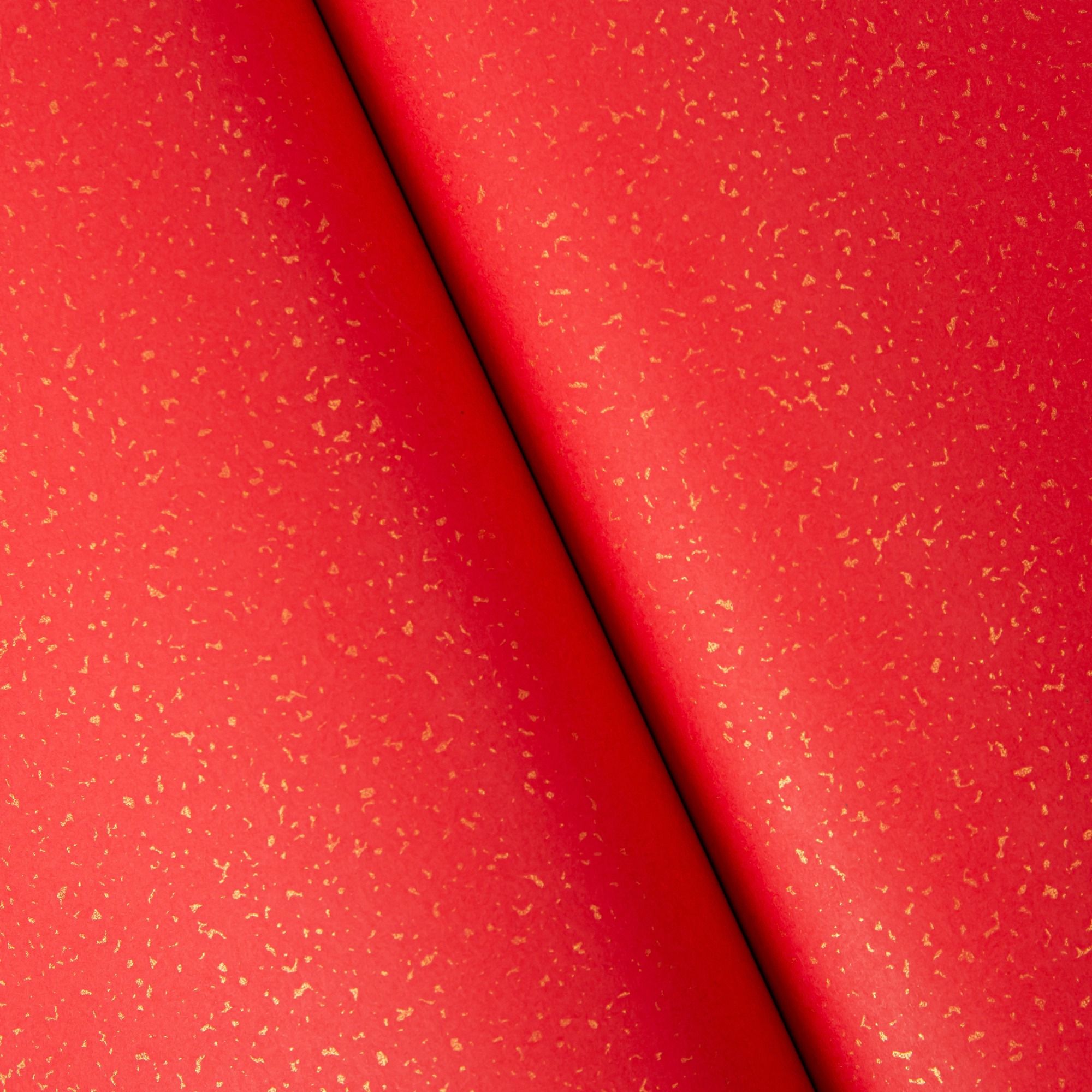 Gold Sprinkles Paper - Red with Gold