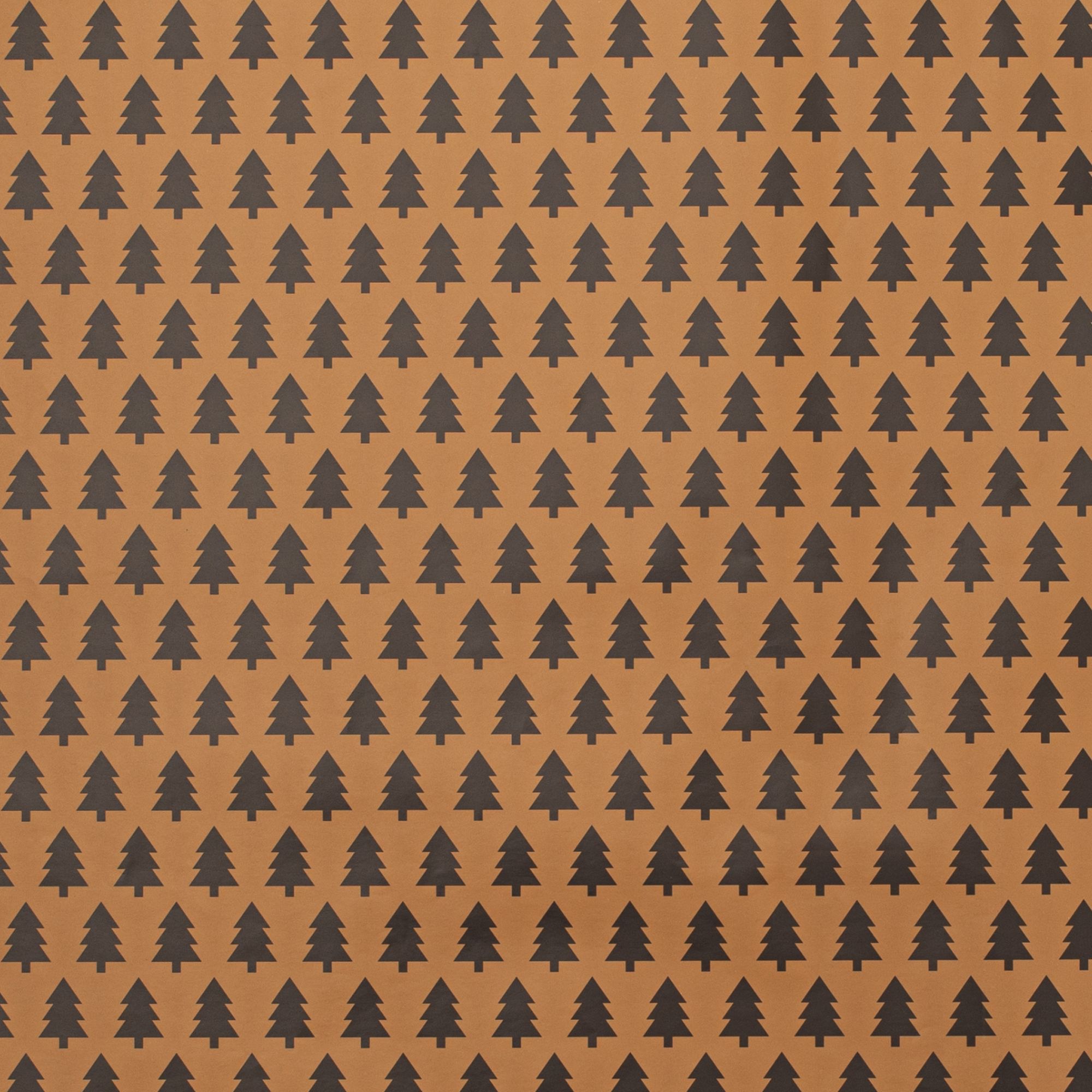 Wrapping Paper - Christmas Tree on Golden Background