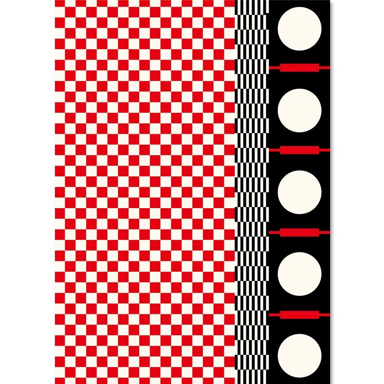 Paperplay Gift Wrapping Paper-Red and Black Plaid 