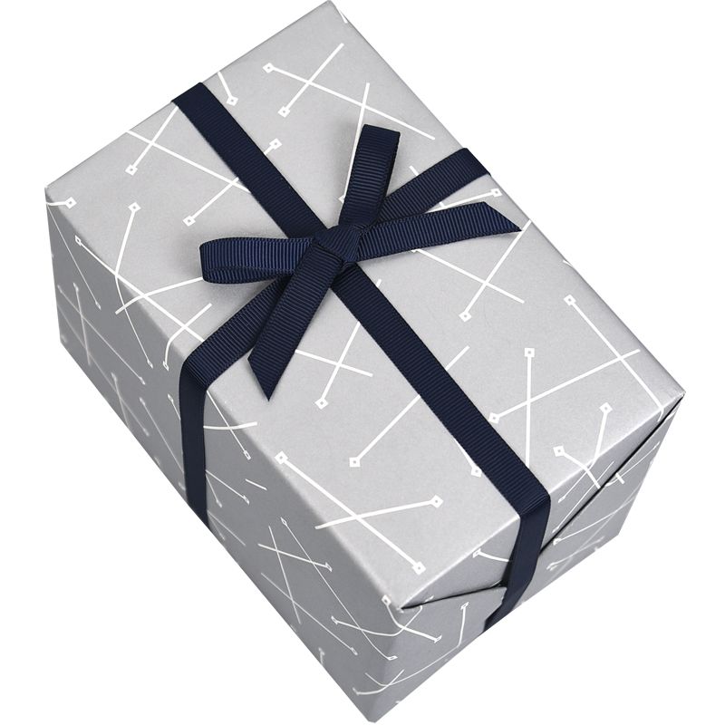 Paperplay Gift Wrapping Paper-Silver Wrap