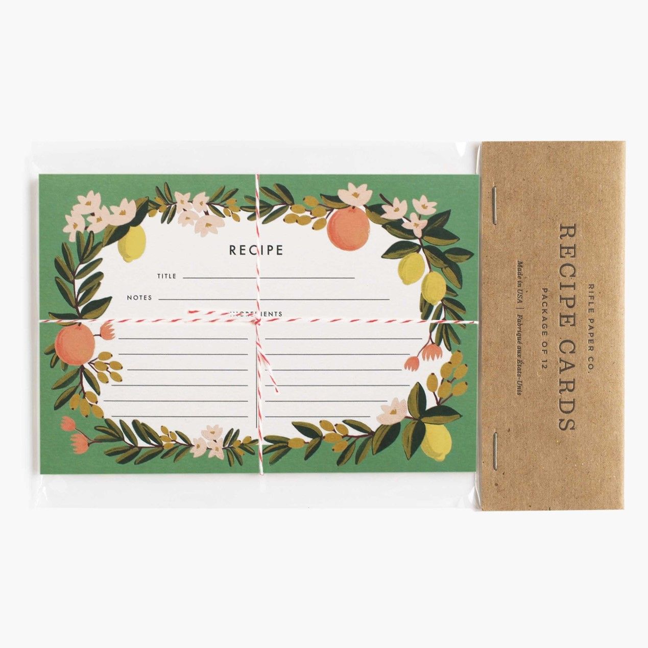 Rifle Paper Co. Recipe Cards - Citrus Floral