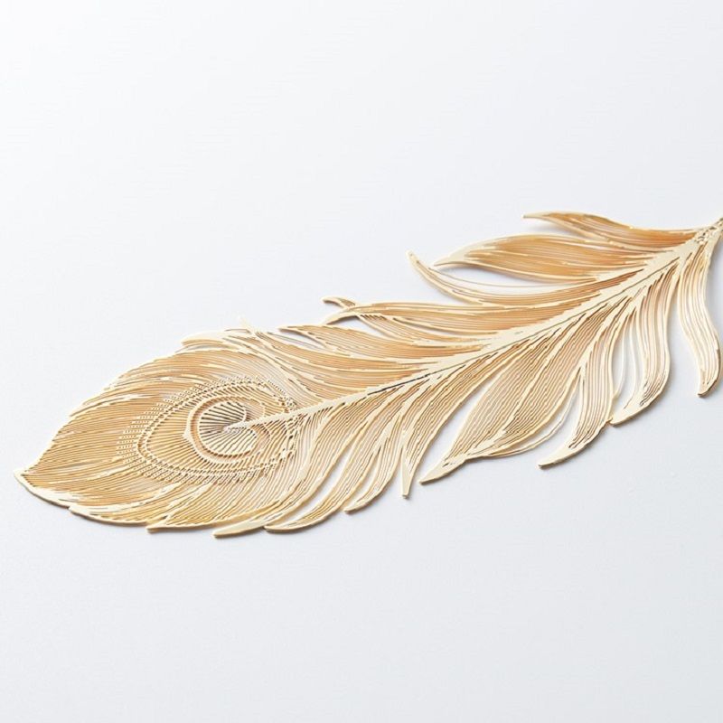 Lucky Peacock Feather Bookmark