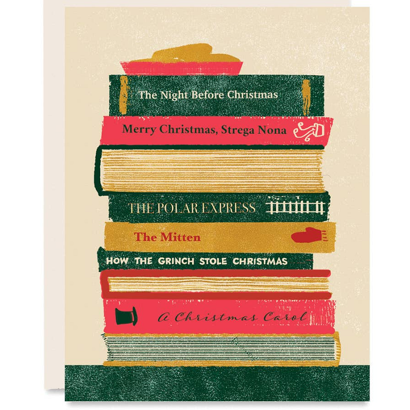 Heartell Press Stack of Christmas Books Holiday Card Boxed Set of Six