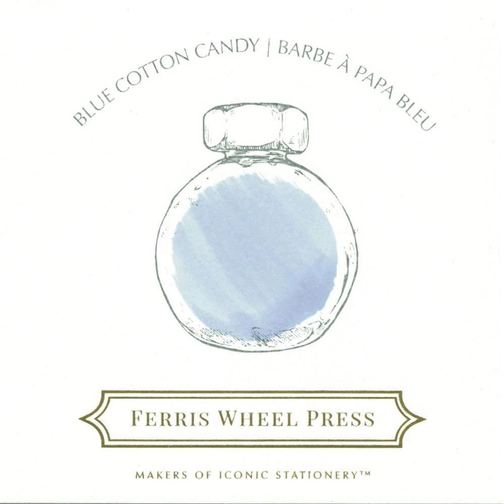 Ferris Wheel Press 38ml Bottled Fountain Pen Inks - Blue Cotton Candy