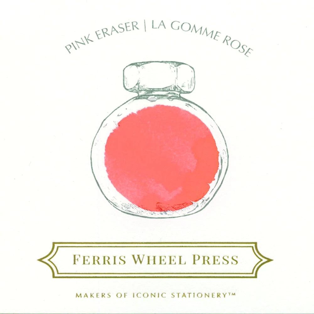 Ferris Wheel Press 38ml Bottled Fountain Pen Inks - Pink Eraser