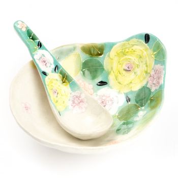 Yuzuriha Matsumoto Rose Bowl and Spoon