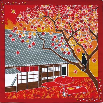 Furoshiki Japanese Wrapping Cloth 50x50cm - Autumn Colors