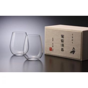 Toyo-Sasaki Glass Usuhari Glass Bordeaux Wine Glasses Gift Set