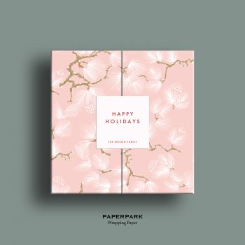 Paper Park Gift Wrapping Paper_New Chinese Feather Pink