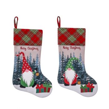 Christmas Decorations Set with Candle, Vase and Socks