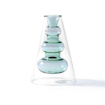 Inside Out Double Wall Glass Vase