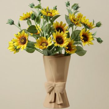 Bouquet Ceramic Vase - Sand