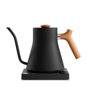Fellow Stagg EKG Electric Pour Over Kettle - Matte Black with Cherry Handle