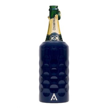 UBERSTAR Wine and Champagne Bottle Cooler with Lid - Blue