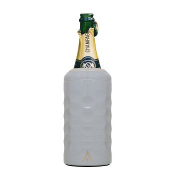 UBERSTAR Wine and Champagne Bottle Cooler with Lid - Grey