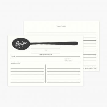 Rifle Paper Co. Recipe Cards - Charcoal Spoon