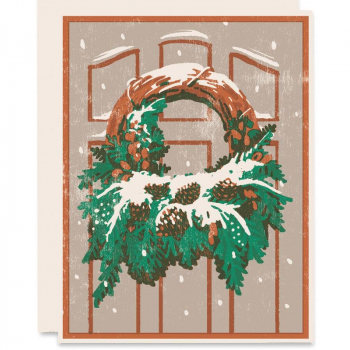 Heartell Press Snowy Wreath Holiday Card - Boxed Set