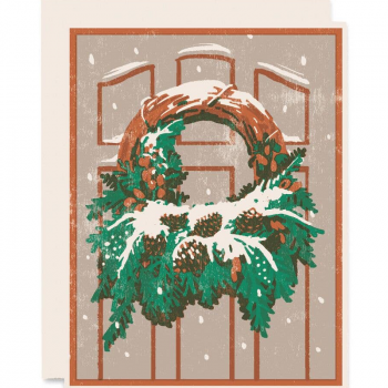 Heartell Press Snowy Wreath Holiday Card