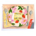 Elizabeth Grubaugh Cake Birthday Card-Single Note Cards