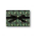 Discontinued-Christmas wrapping paper_Green Grid Elk_Style1_Bundle