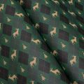 Weikeyi Christmas Wrapping Paper_Green Grid Elk